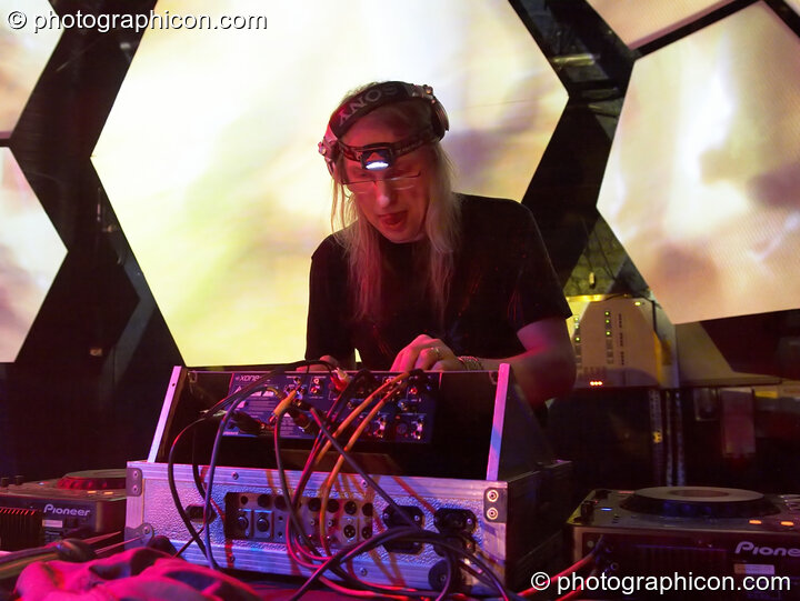 Barclay DJing on the Inside-Us-All stage at The Synergy Project. London, Great Britain. © 2005 Photographicon