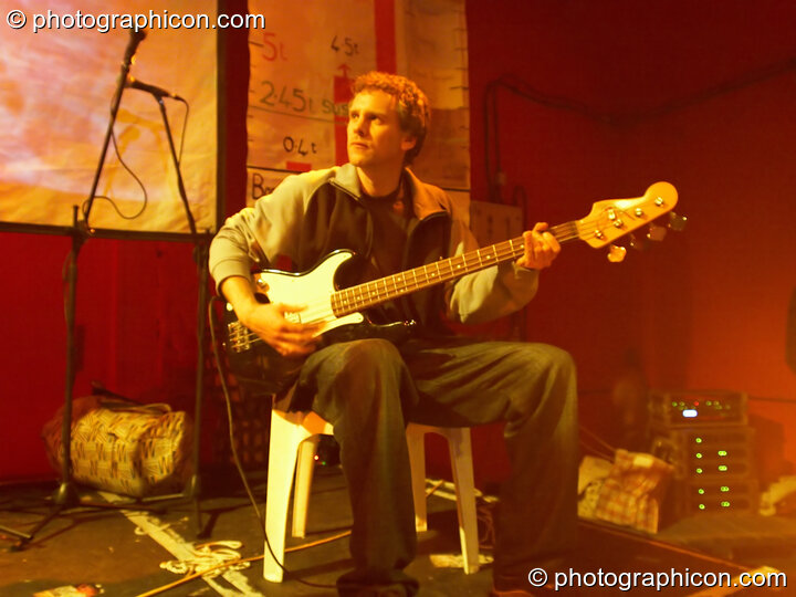 Unnamed bassist in the Synergy Centre space at The Synergy Project. London, Great Britain. © 2006 Photographicon