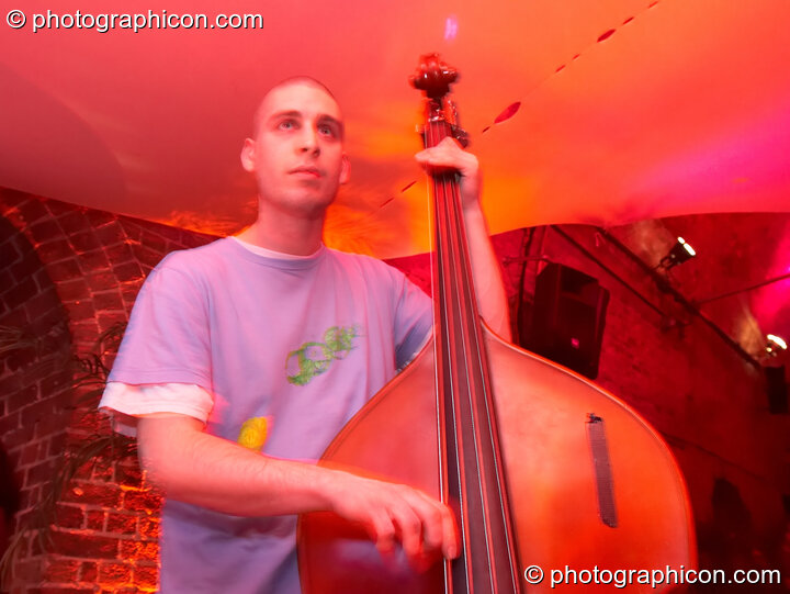 Tom of Martha Tilston and The Woods on the Small World Stage at The Synergy Project. London, Great Britain. © 2006 Photographicon