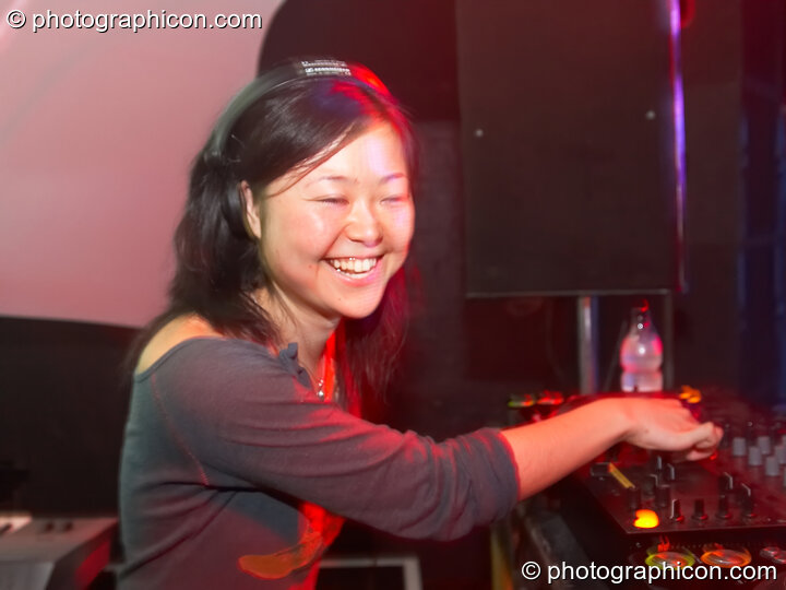 Kana DJing in the Liquid Records / Inside-Us-All space at The Synergy Project. London, Great Britain. © 2006 Photographicon