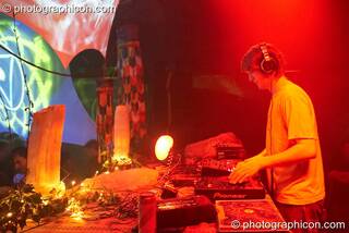 Hamish DJing on the Kundalini stage at The Synergy Project. London, Great Britain. © 2007 Photographicon