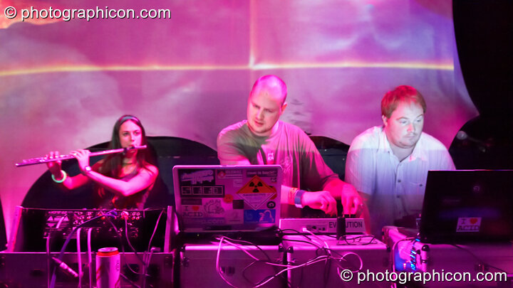 Digitonal (Toytronic / Seed / Just Music) perform on the Folktronica stage with visual projections by Inside Solutions at Luminopolis (formerly The Synergy Project). London, Great Britain. © 2008 Photographicon