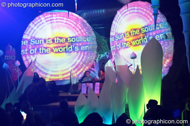 Stage decor and Inside-Us-All Projections in the IDspiral space at the Synergy Project. London, Great Britain. © 2005 Photographicon
