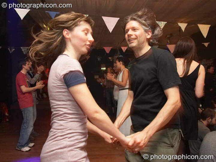 Dancers in the Ceilidh Project space at The Synergy Project. London, Great Britain. © 2007 Photographicon