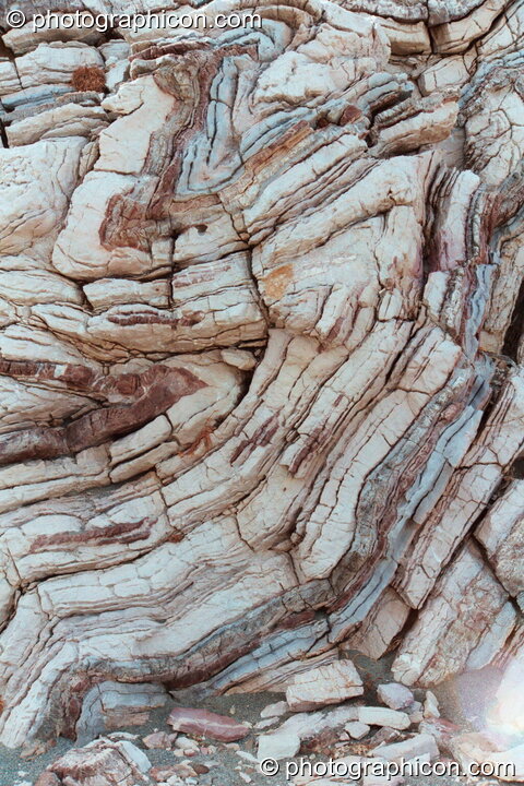 Close-up of the famous Cretan folded sedimentary rocks at Agios Pavlos. Greece. © 2002 Photographicon