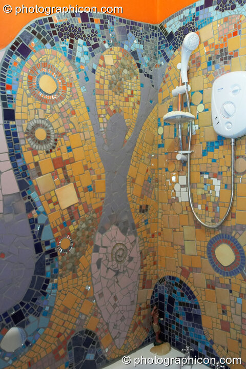 Mosaic artwork in the bathroom at the Kingston Goddess Temple. Kingston-upon-Thames, Great Britain. © 2007 Photographicon