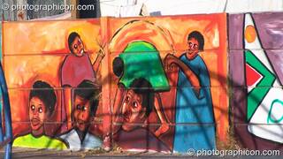 A mural on the streets of Langa, Cape Flats, Cape Town - Western Cape, South Africa. © 2005 Photographicon