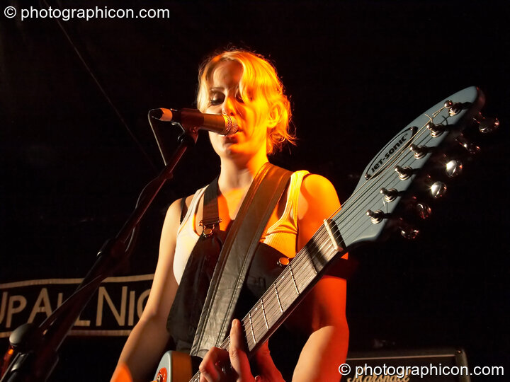 Claire Wakeman of The Suffrajets performs on the Up All Night stage at the Secret Garden Party 2006. Huntingdon, Great Britain. © 2006 Photographicon
