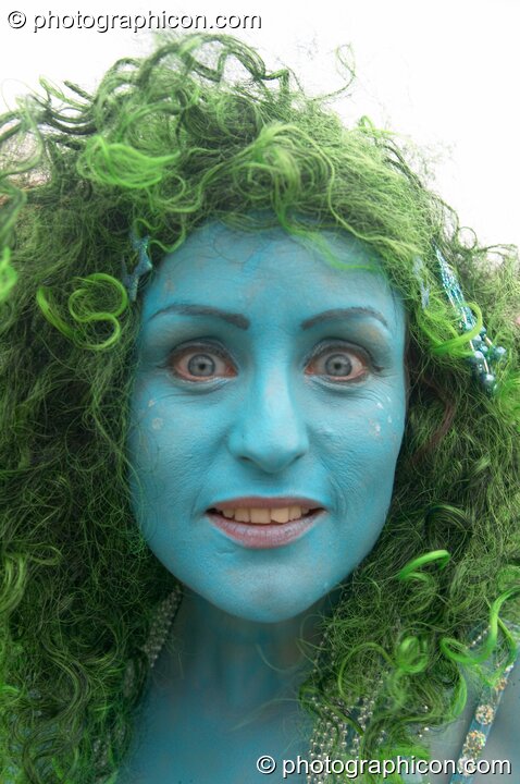 Lucy of Pinups For Peace dressed as a mermaid at the Turaya Gathering 2004. Wimborne, Great Britain. © 2004 Photographicon