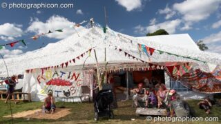 The Floating Lotus marquee at Big Green Gathering 2005. Burrington, Cheddar, United Kingdom. © 2005 Photographicon