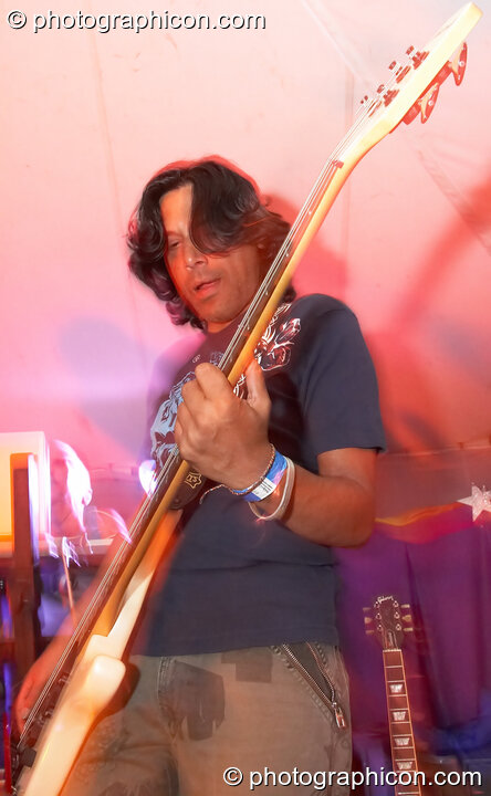 Pierre Luigi of Orchid Star playing on the Toad stage at Big Green Gathering 2006. Burrington, Cheddar, United Kingdom. © 2006 Photographicon