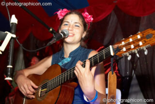 Dragonsfly playing on the Green Forum stage at Big Green Gathering 2006. Burrington, Cheddar, United Kingdom. © 2006 Photographicon