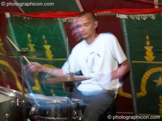 King Porter Stomp perform at Big Green Gathering 2007. Burrington, Cheddar, United Kingdom. © 2007 Photographicon