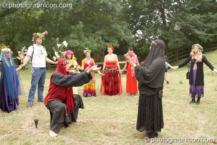 Ceremonial dance of the 7 Aspects of Magdalene at the Feast of the Magdalene. Glastonbury, United Kingdom. © 2005 Photographicon
