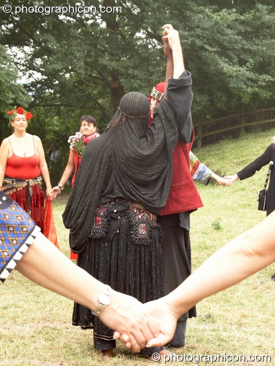 Ceremonial dance of the 7 Aspects of Magdalene at the Feast of the Magdalene. Glastonbury, United Kingdom. © 2005 Photographicon