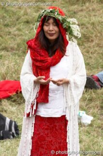Ceremonial dance of the 7 Aspects of Magdalene at the Feast of the Magdalene. Glastonbury, United Kingdom. © 2005 Photographicon