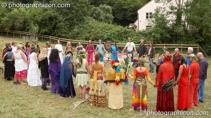 Ceremonial dance of the 7 Aspects of Magdalene at the Feast of the Magdalene. Glastonbury, United Kingdom. © 2005 Photographicon