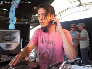 Emok DJing on the Origin Stage at Glade Festival 2006. Aldermaston, United Kingdom. © 2006 Photographicon