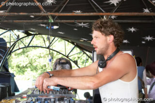 Peter Didjital (Digital Structures) DJs on the Origin Stage at Glade Festival 2007. Aldermaston, United Kingdom. © 2007 Photographicon