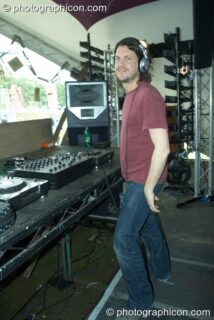 Liquid Ross (Liquid Records) DJs on the Origin Stage at Glade Festival 2011. King's Lynn, United Kingdom. © 2011 Photographicon