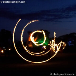 The Fire Show and burning of the pyramid at Glade Festival 2011. King's Lynn, United Kingdom. © 2011 Photographicon