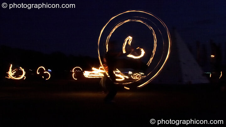 The Fire Show and burning of the pyramid at Glade Festival 2011. King's Lynn, United Kingdom. © 2011 Photographicon
