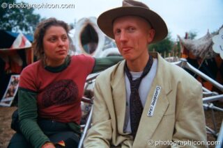 The Corporate gas man in the Lost Vaguess field at Glastonbury Festival 2002. Pilton, United Kingdom. © 2002 Photographicon