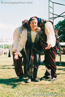 The Theatre of Now perform Romeo and Juliet in the Green Futures field at Glastonbury Festival 2003. Pilton, United Kingdom. © 2003 Photographicon