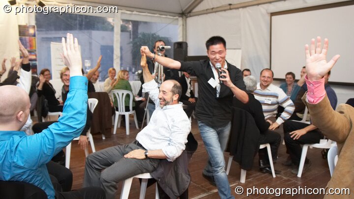 Participants at the Renaissance2 Great Shift Gathering 2009. Perpignan, France. © 2009 Photographicon