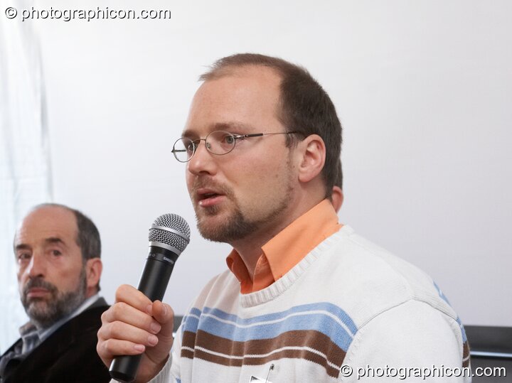 Matthias Lehmann at the Renaissance2 Great Shift Gathering 2009. Perpignan, France. © 2009 Photographicon