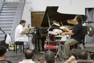 Robin Wood and Darrell Laham of Heartgasm perform at Renaissance2 Great Shift Gathering 2009. Perpignan, France. © 2009 Photographicon