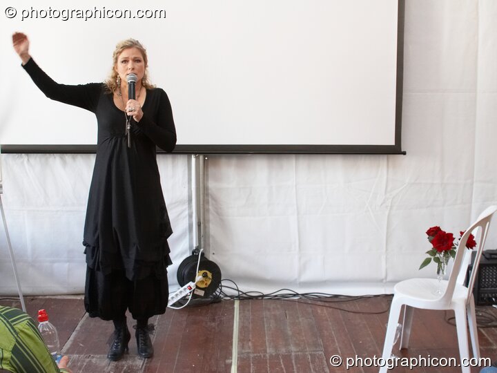 Madeleine Marentette at the Renaissance2 Great Shift Gathering 2009. Perpignan, France. © 2009 Photographicon
