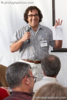 Darrell Laham at the Renaissance2 Great Shift Gathering 2009. Perpignan, France. © 2009 Photographicon