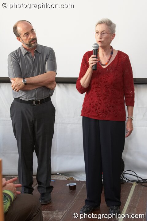 Terry Patten and Marilyn Hamilton at the Renaissance2 Great Shift Gathering 2009. Perpignan, France. © 2009 Photographicon