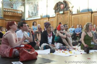 The audience listen to the discussion panel at the London Festival of Tantra 2008. London, United Kingdom. © 2008 Photographicon