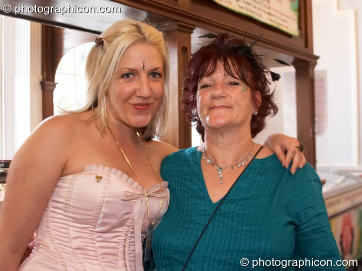 Sara G. Goldy and friend at London Festival of Tantra 2009. London, United Kingdom. © 2009 Photographicon
