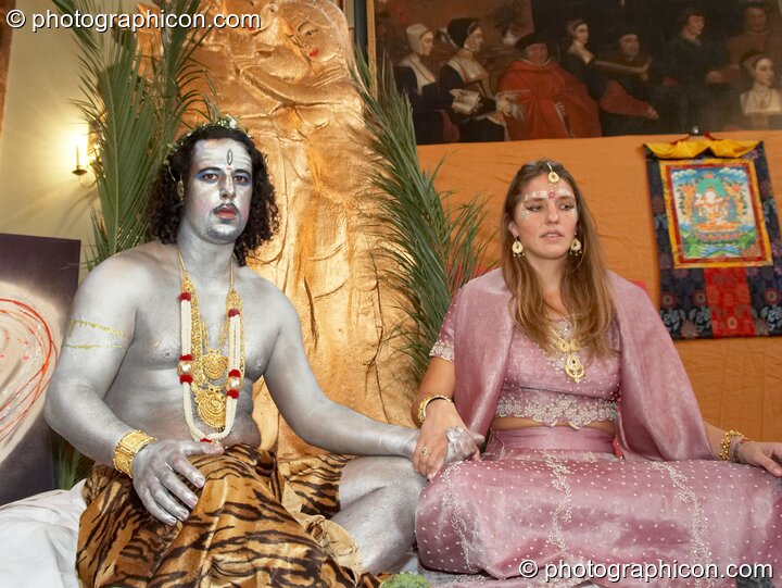 Shiva-Shakti shrine with Adrian Bhatti and Erin Dixon at London Festival of Tantra 2009. London, United Kingdom. © 2009 Photographicon