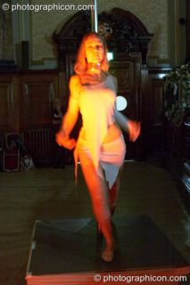Ingrid Fluorotrash  performs sensuous pole dancing at London Festival of Tantra 2009. London, United Kingdom. © 2009 Photographicon
