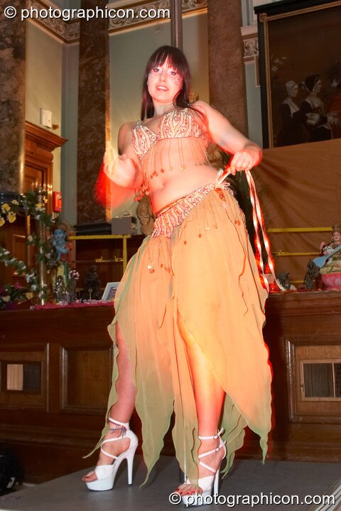 Harmony performs sensuous pole dancing at London Festival of Tantra 2009. London, United Kingdom. © 2009 Photographicon