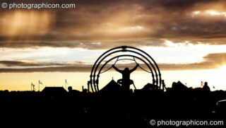 The sunsets over the festival site at Sunrise Celebration 2006. Yeovil, United Kingdom. © 2006 Photographicon