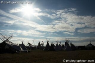 The Tipi Village at Sunrise Celebration 2006. Yeovil, United Kingdom. © 2006 Photographicon