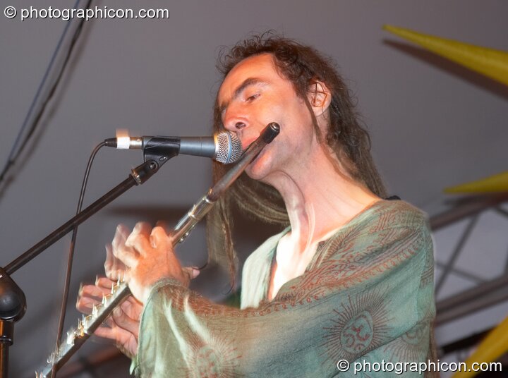 Jon Champignon Egan of Dream Machine on the Sunrise Stage at Sunrise Celebration 2006. Yeovil, United Kingdom. © 2006 Photographicon