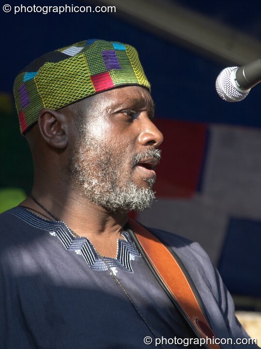 Gregg Kofi Brown's KGB playing on the World Music Stage at Kingston Green Fair 2005. Kingston Upon Thames, United Kingdom. © 2005 Photographicon