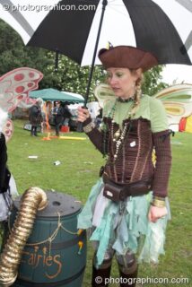 Two woman faires entertain the children at Kingston Green Fair 2007. Kingston upon Thames, United Kingdom. © 2007 Photographicon