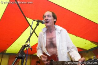 John Otway performs on the Tadpole Stage at Kingston Green Fair 2007. Kingston upon Thames, United Kingdom. © 2007 Photographicon