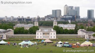 Marquees in front of the Queen's House in Greenwich Park at the London Green Lifestyle Show 2005. London, United Kingdom. © 2005 Photographicon