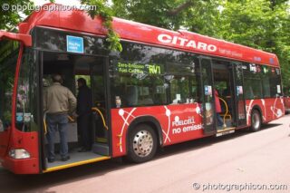 The Citaro fuel cell powered bus at the London Green Lifestyle Show 2005. London, United Kingdom. © 2005 Photographicon