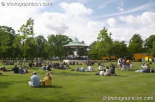 The bandstand in Greenwich Park at the London Green Lifestyle Show 2005. London, United Kingdom. © 2005 Photographicon