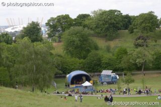 The solar powered main stage at the London Green Lifestyle Show 2005. London, United Kingdom. © 2005 Photographicon