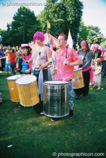Rhythms of Resistance at Kingston Green Fair 2003. Kingston upon Thames, United Kingdom. © 2003 Photographicon